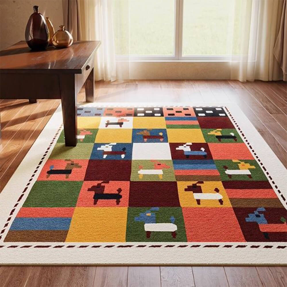 Vintage-Inspired Home Decor Non-Slip Rug