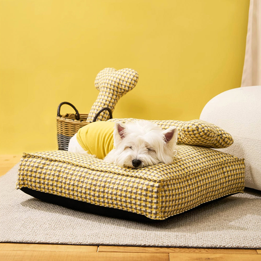 Beruhigendes Hundebett „Sweet Dreams“ in Waffelform