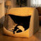 Letto da tenda da cani semi-bernato in flanella calda staccabile