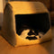 Letto da tenda da cani semi-bernato in flanella calda staccabile