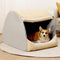 Letto da tenda da cani semi-bernato in flanella calda staccabile