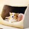 Letto da tenda da cani semi-bernato in flanella calda staccabile