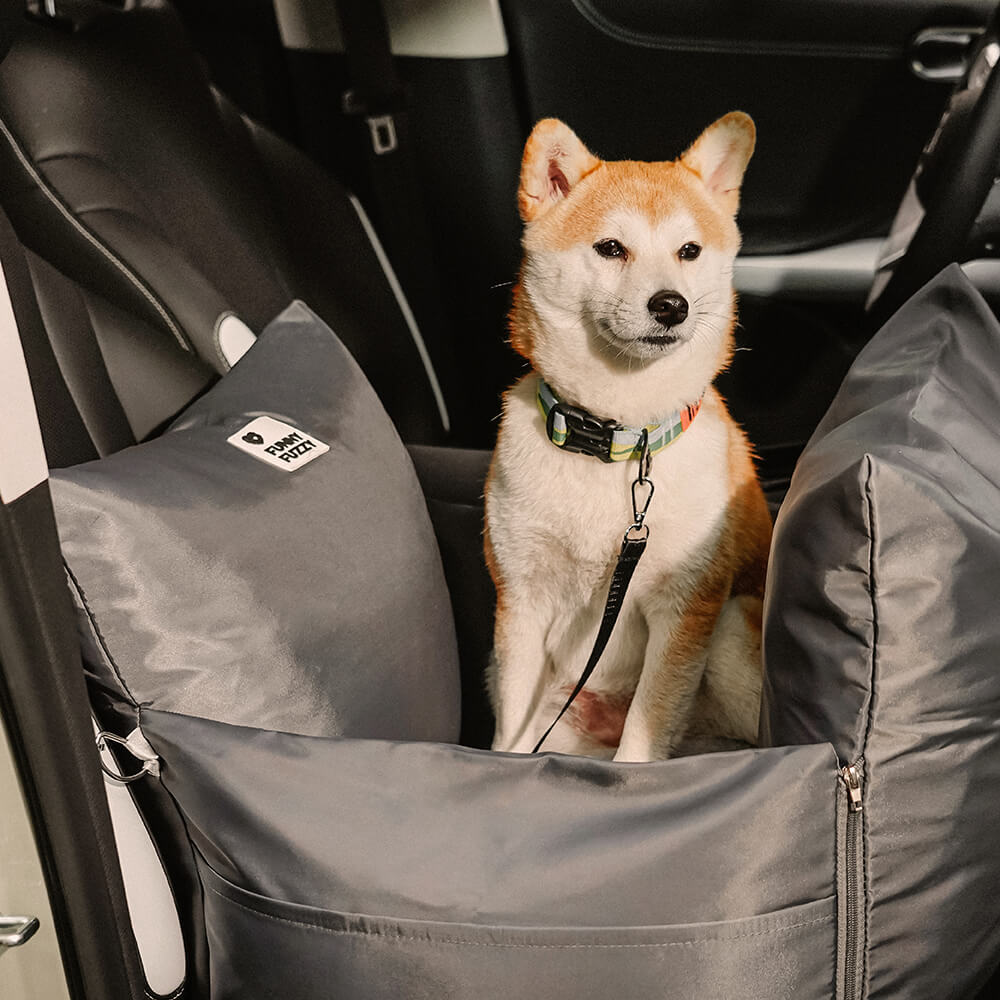 Seggiolino per auto per cani in pelle piena - Fort