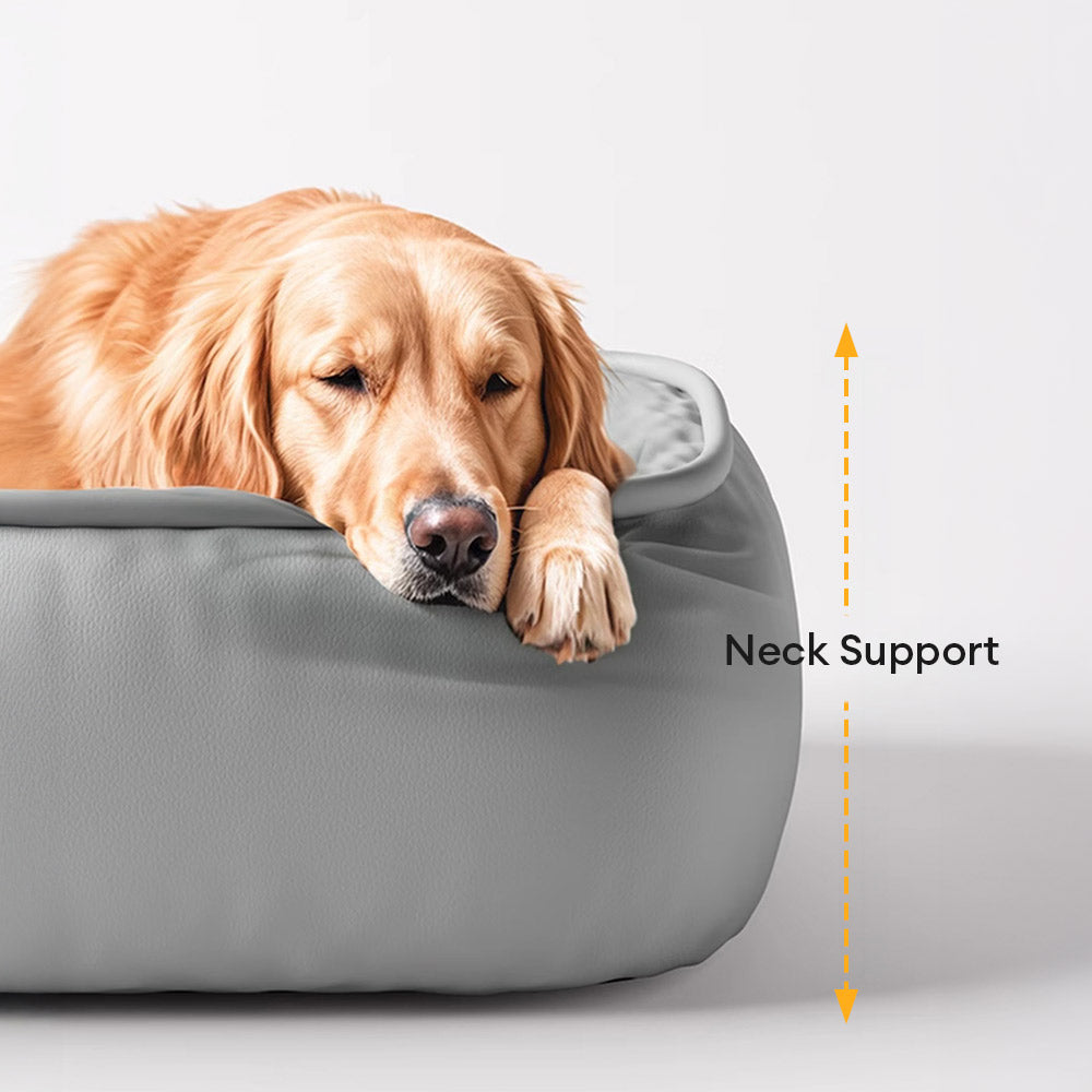 Letto per cani impermeabile, antiaderente, in pelle PU resistente ai graffi e con supporto totale.