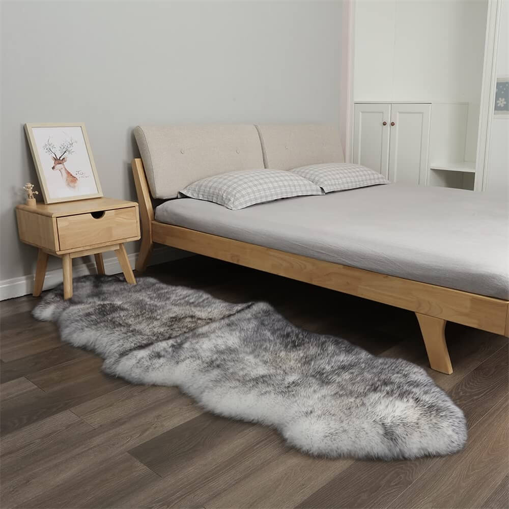 Tappeto in cashmere irregolare morbido e lungo in peluche - Comfort accogliente per la tua casa