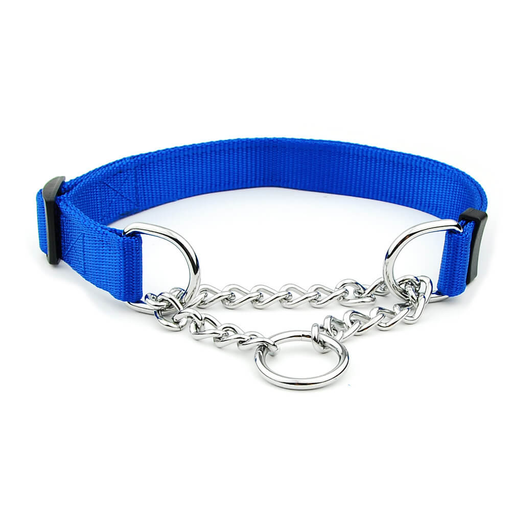 Collier pour chien à chaîne coulissante en nylon multicolore