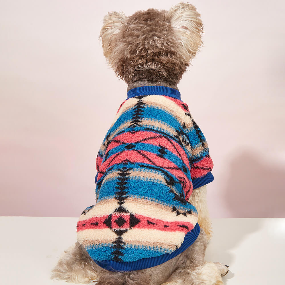 Maglione per cani a righe colorate: abbigliamento invernale accogliente e alla moda