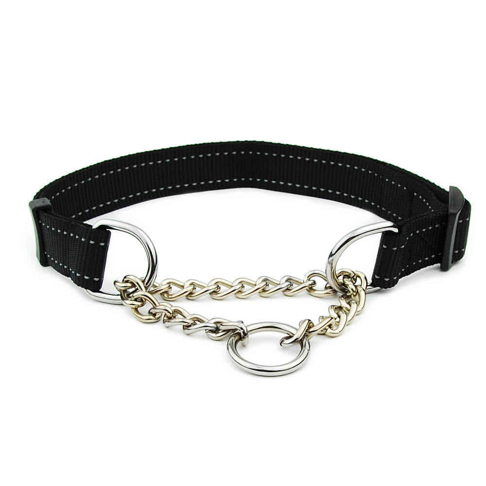 Collier pour chien à chaîne coulissante en nylon multicolore