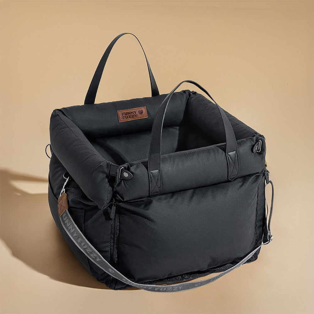 Seggiolino Auto Rialzato Deluxe per Cani in Ecopelle - Urban Voyager