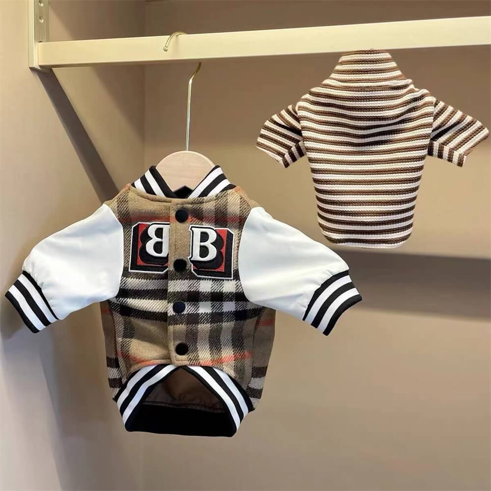 Giacca per cani in plaid – Abbigliamento sportivo e alla moda per cani