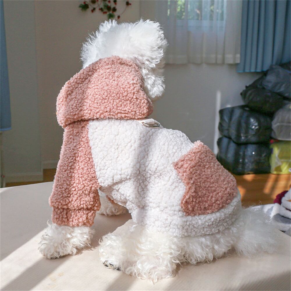 Sherpa Fleece Dog Hoodie – Ultra-Soft Winter Warmth for Your Pup