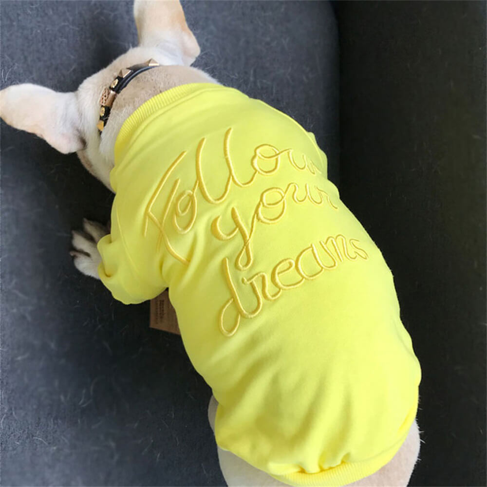 Sudaderas a juego "Follow Your Dreams" para perro y dueño: conjunto dúo acogedor y elegante