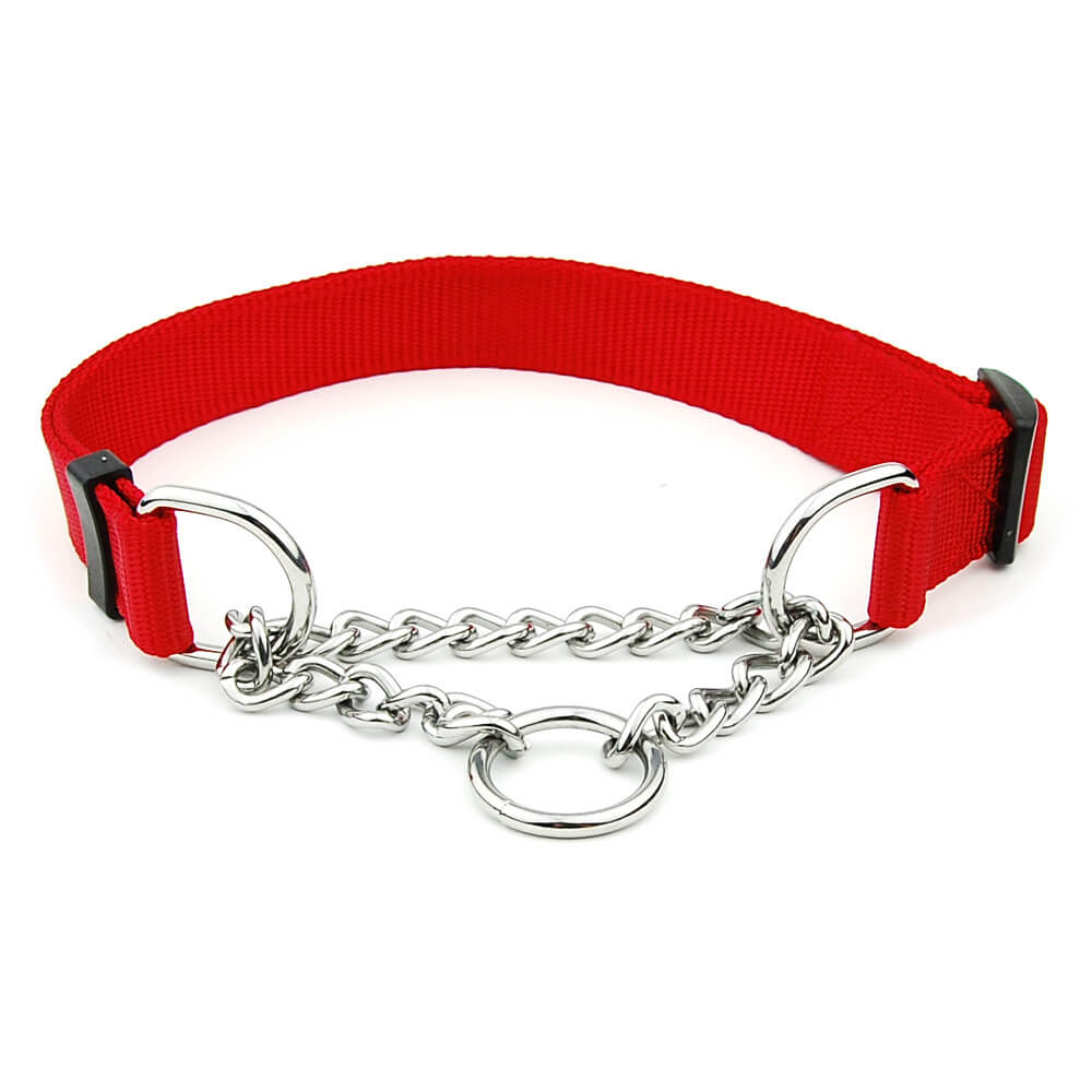 Collier pour chien à chaîne coulissante en nylon multicolore