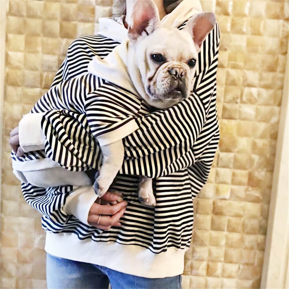 Pet Dog Clothes Fashion Trend Hoodie Striped Sweatshirt