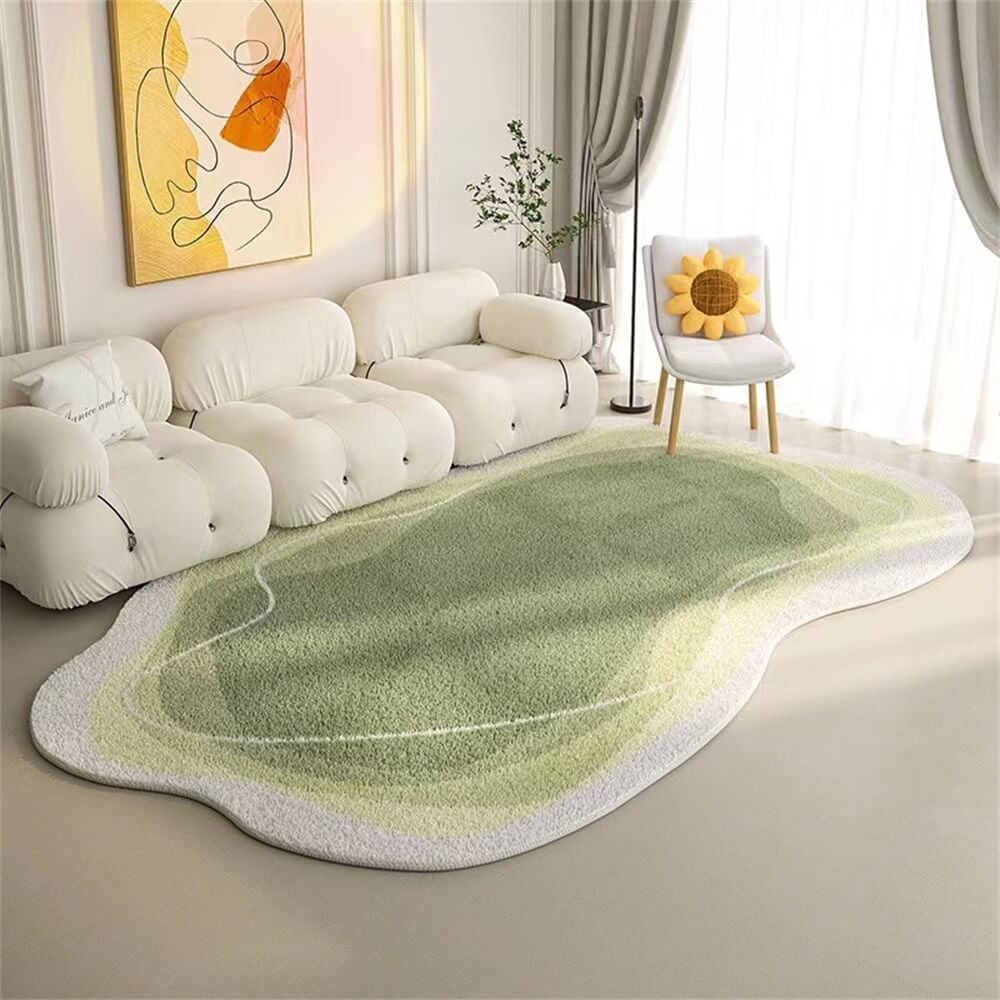 Irregular Simple Modern Imitation Wool Home Rug