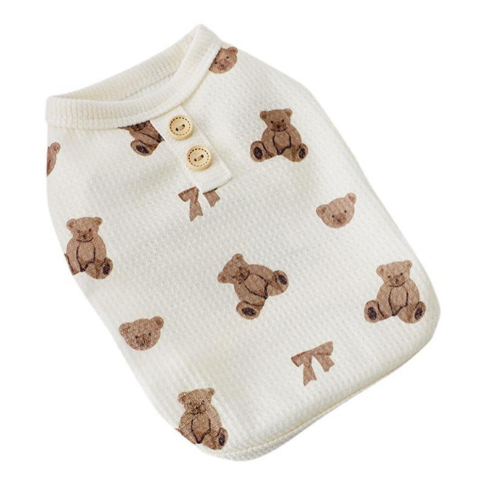 Adorable Teddy Print Dog Vest – Perfect for Indoor and Outdoor Wear