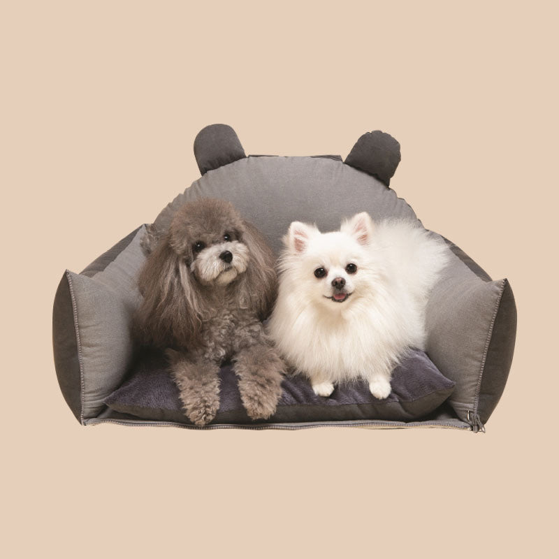 Letto di sicurezza per auto per animali Bear Ears, cuccia per auto per cani.