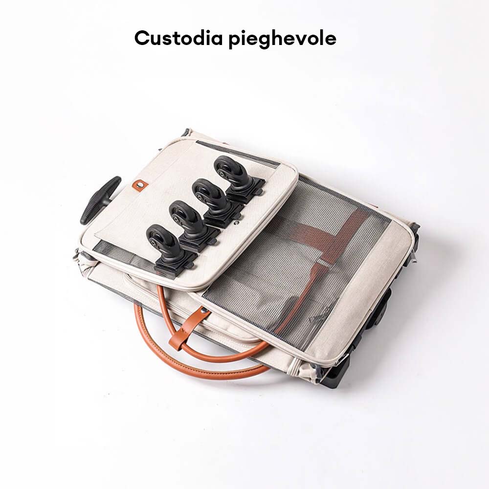 Trolley Multifunzionale 2 in 1 Staccabile Con Ruote Borsa Portatile Per Animali Domestici