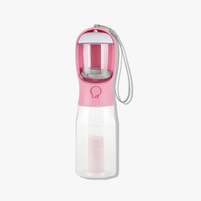 Bottiglia d'acqua portatile multifunzionale 3 in 1 per passeggiate con cane