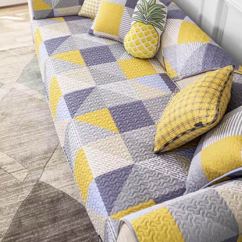 Waschbarer Couchbezug mit künstlerischem geometrischem Muster