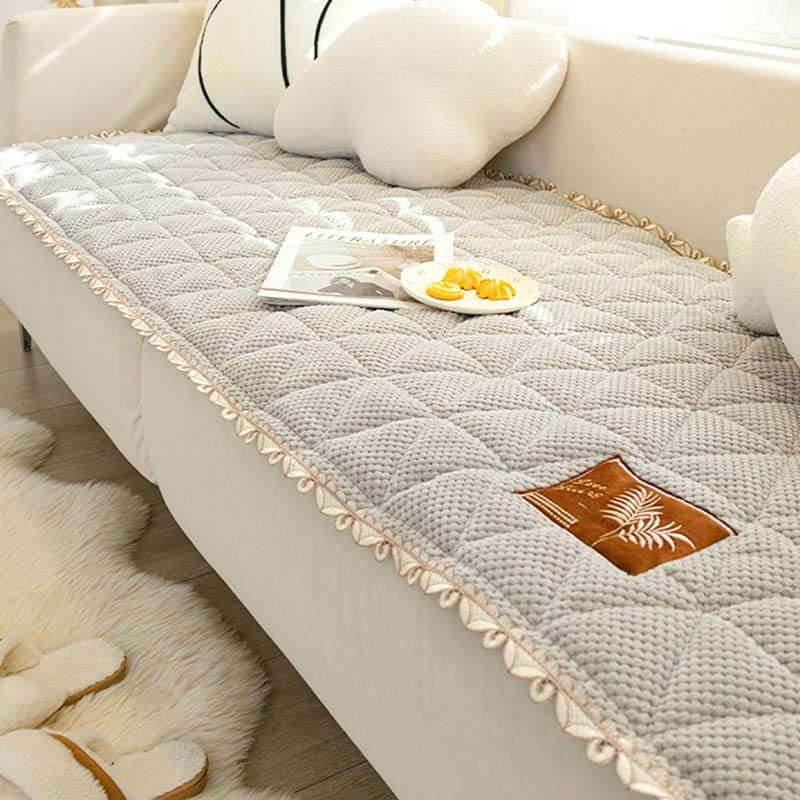 Copertura per divano non scivolosa in chenille a forma di pane