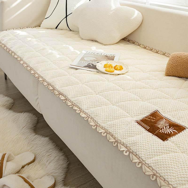 Copertura per divano non scivolosa in chenille a forma di pane