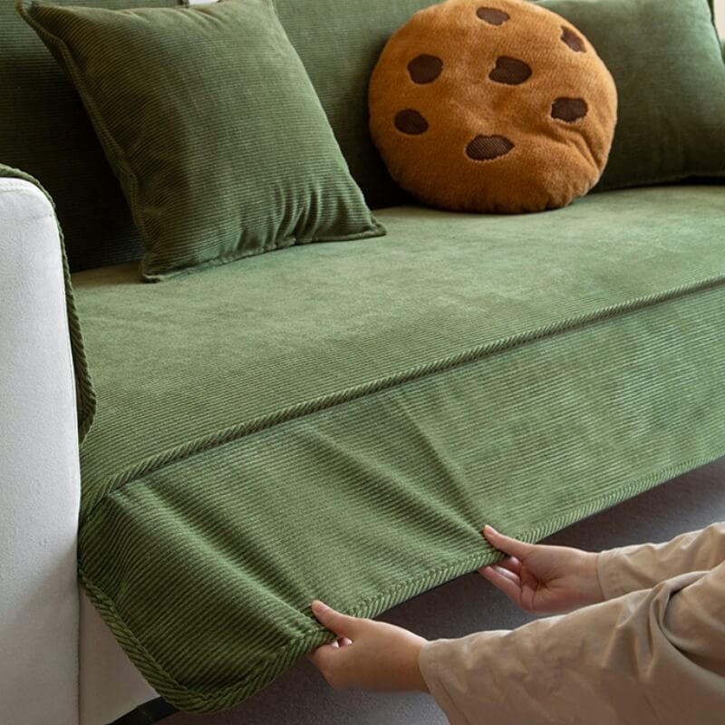 Copertura per Divano in Corduroy Chic con Antiscivolo