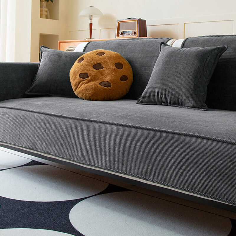 Copertura per Divano in Corduroy Chic con Antiscivolo
