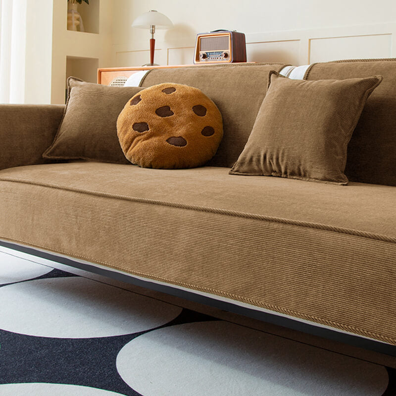 Copertura per Divano in Corduroy Chic con Antiscivolo