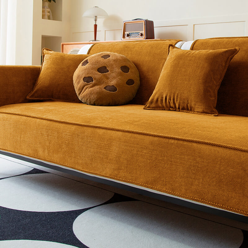 Copertura per Divano in Corduroy Chic con Antiscivolo