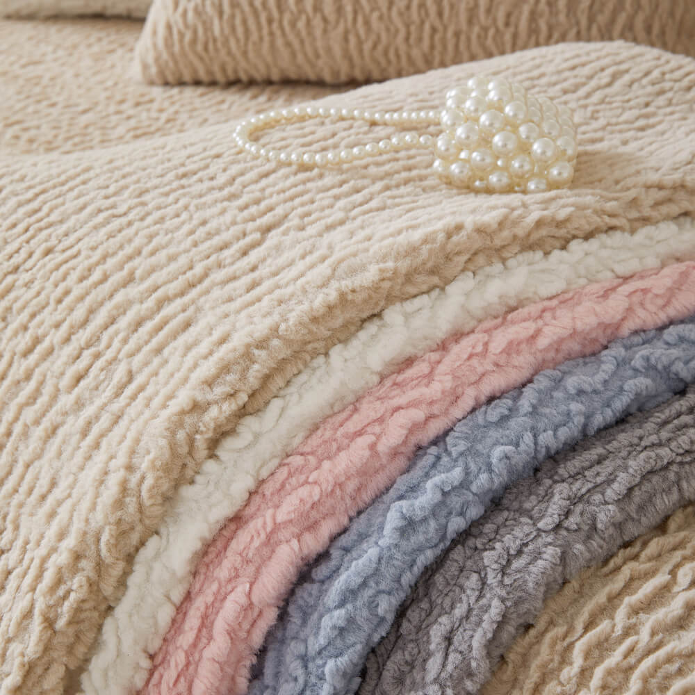 Copertura per divano in pile Berbero color crema anti graffio