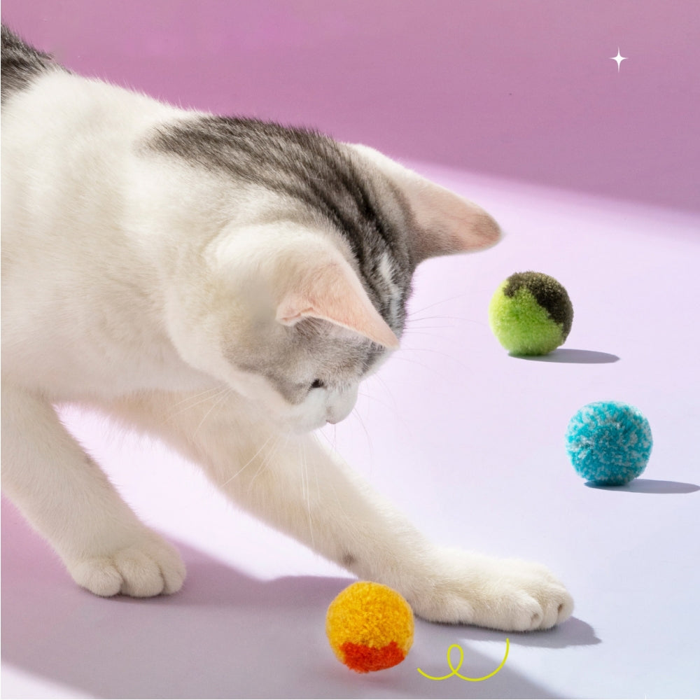 Giocattolo per gatti con lanciatore di palline di peluche Creative City Hunter
