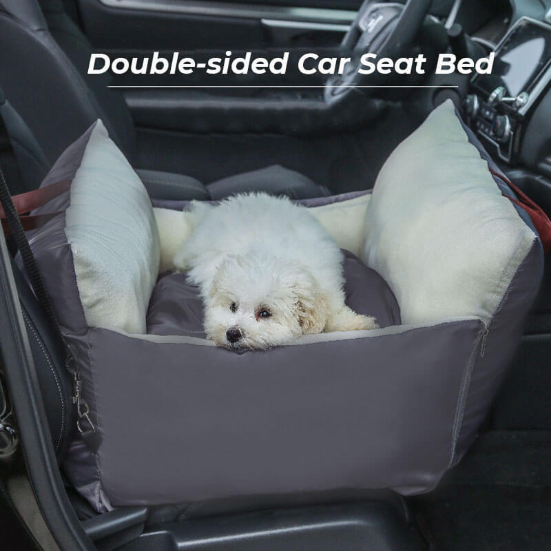 Doppelseitiges Haustier-Reise-Autotransportbett, wasserdichtes Hunde-Autositzbett