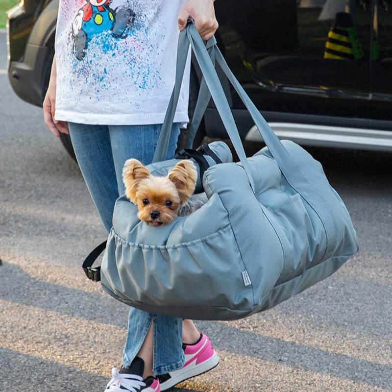 Fashion Waterproof Designer Pet Carrier Bag Safety Dog Car Seat Bed