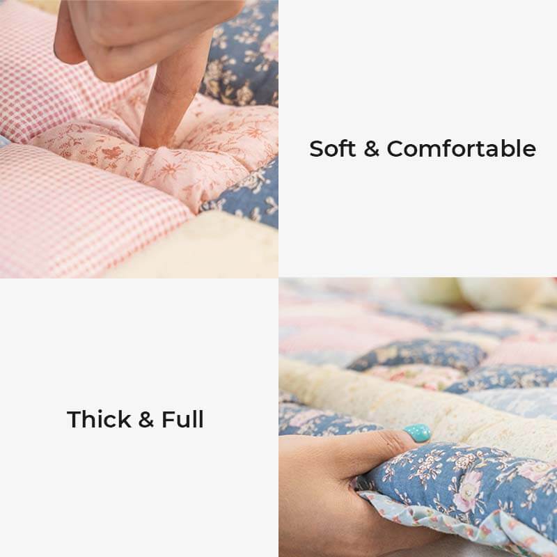 Floral Handmade Pure Cotton Protective Couch Cover