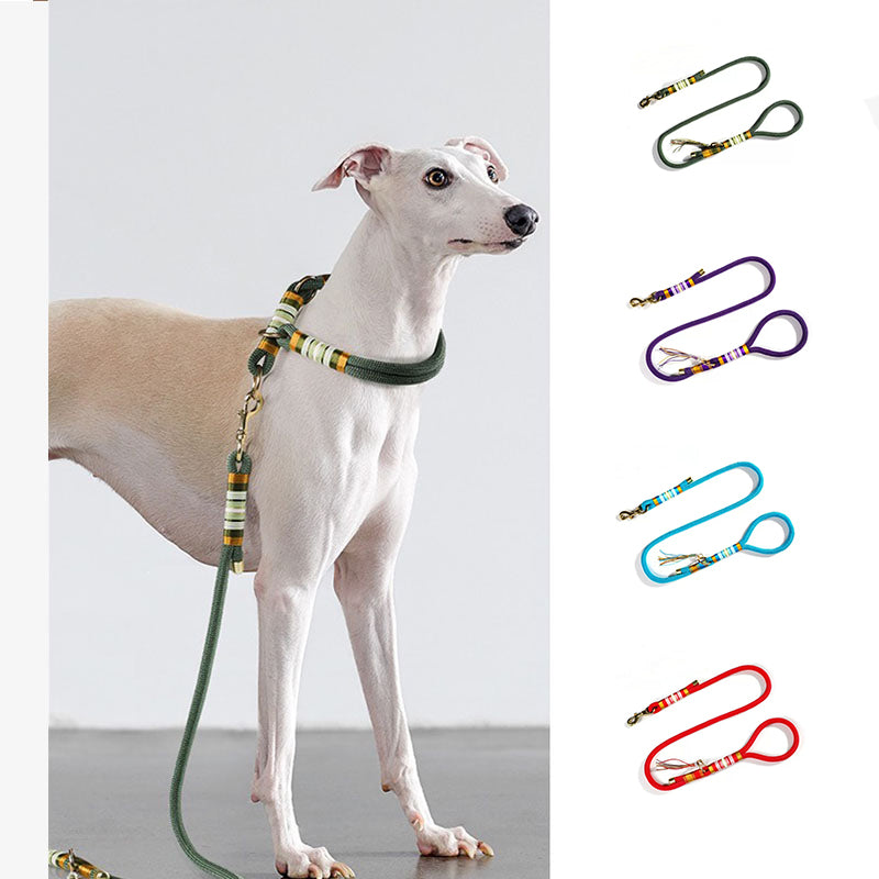 Guinzaglio da addestramento per accessori per cani con corda intrecciata lavorata a mano