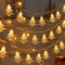 LED-Lichterkette mit Weihnachtsmotiv, Rentier und Schneeflocke, USB-Lichterkette