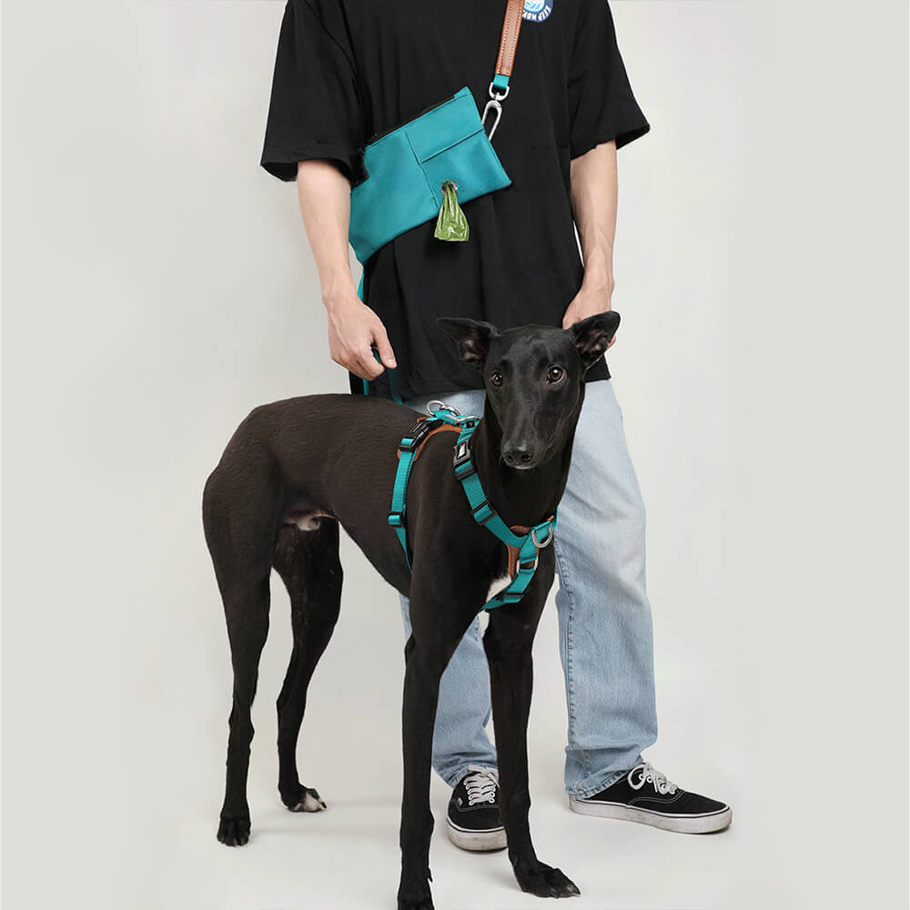 Set di imbracature multifunzionali per cani antistrappo a mani libere con custodia
