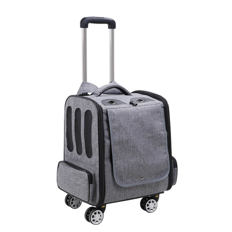 Sac à dos de voyage pliable polyvalent pour chat, boîtier de chariot pour animaux de compagnie