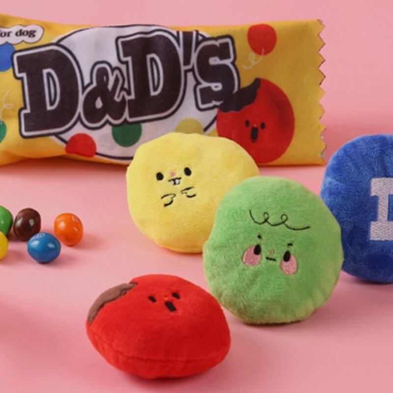 Giocattoli di caramelle in peluche, giocattoli alimentari tibetani, giocattoli per cani.