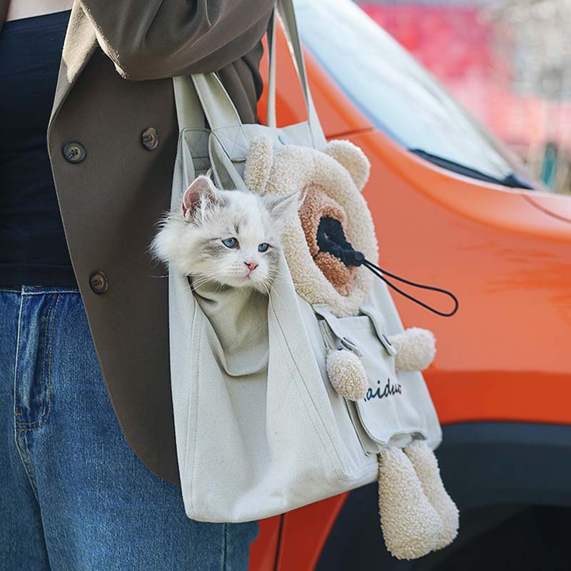 Borsa da viaggio portatile e traspirante per animali domestici