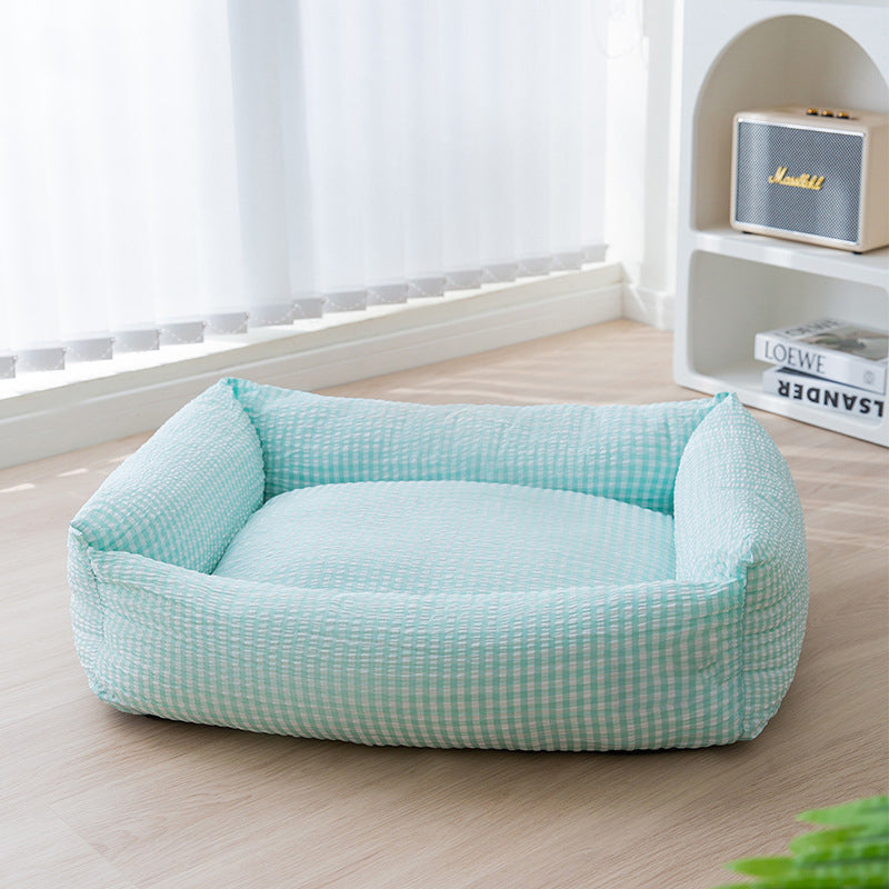 Cuscino per cani lavabile a forma di rettangolo, letto per animali traspirante
