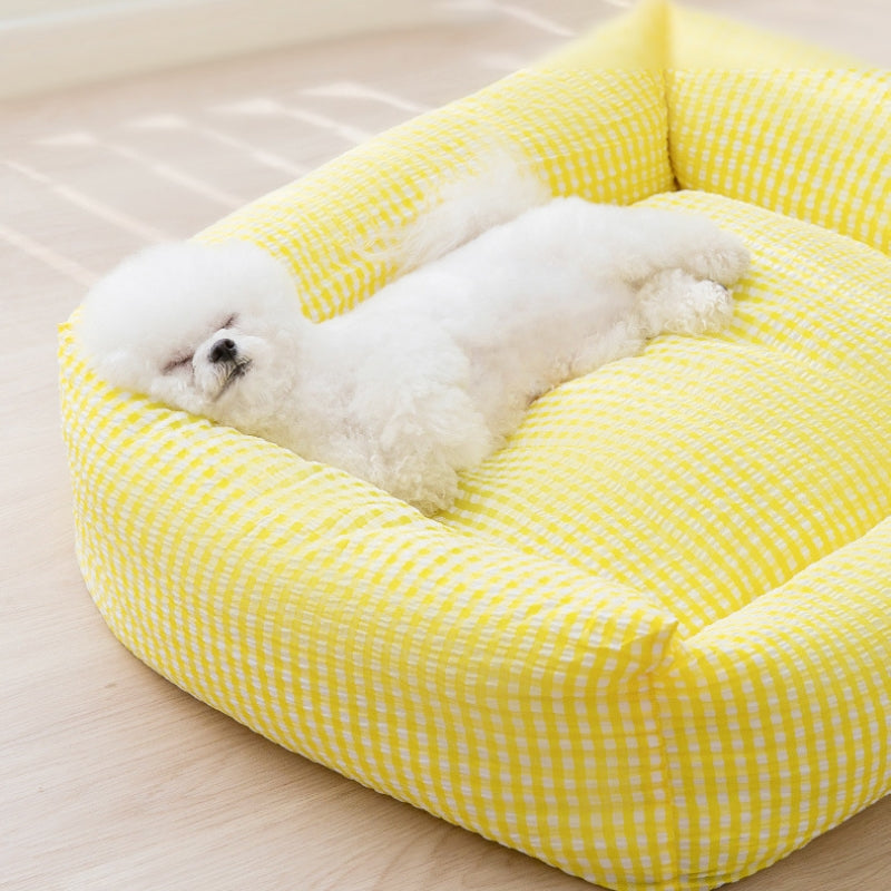 Cuscino per cani lavabile a forma di rettangolo, letto per animali traspirante