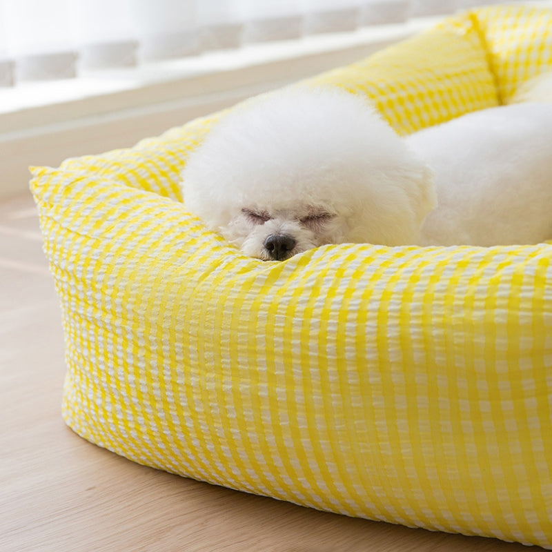 Cuscino per cani lavabile a forma di rettangolo, letto per animali traspirante