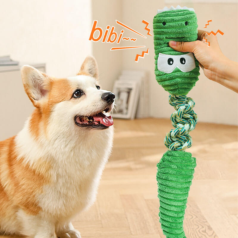 Giocattolo interattivo per cani a corda squeaky - Serie animali