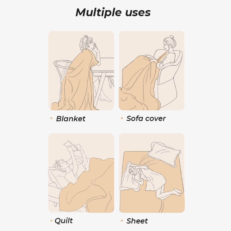 Copertura per divano in fleece di colore solido