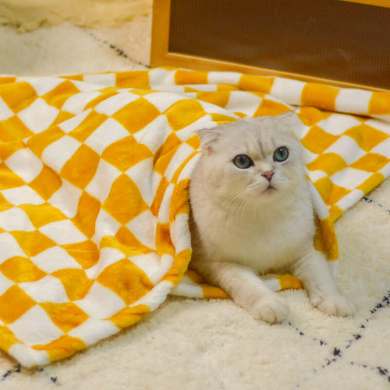 Coperta per animali in flanella a quadretti elegante per cani e gatti
