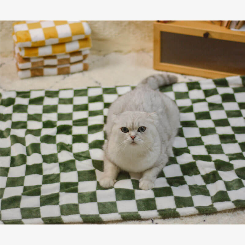 Coperta per animali in flanella a quadretti elegante per cani e gatti