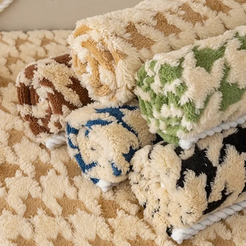 Copertura Antiscivolo per Divano in Panno Houndstooth per Protezione Mobili
