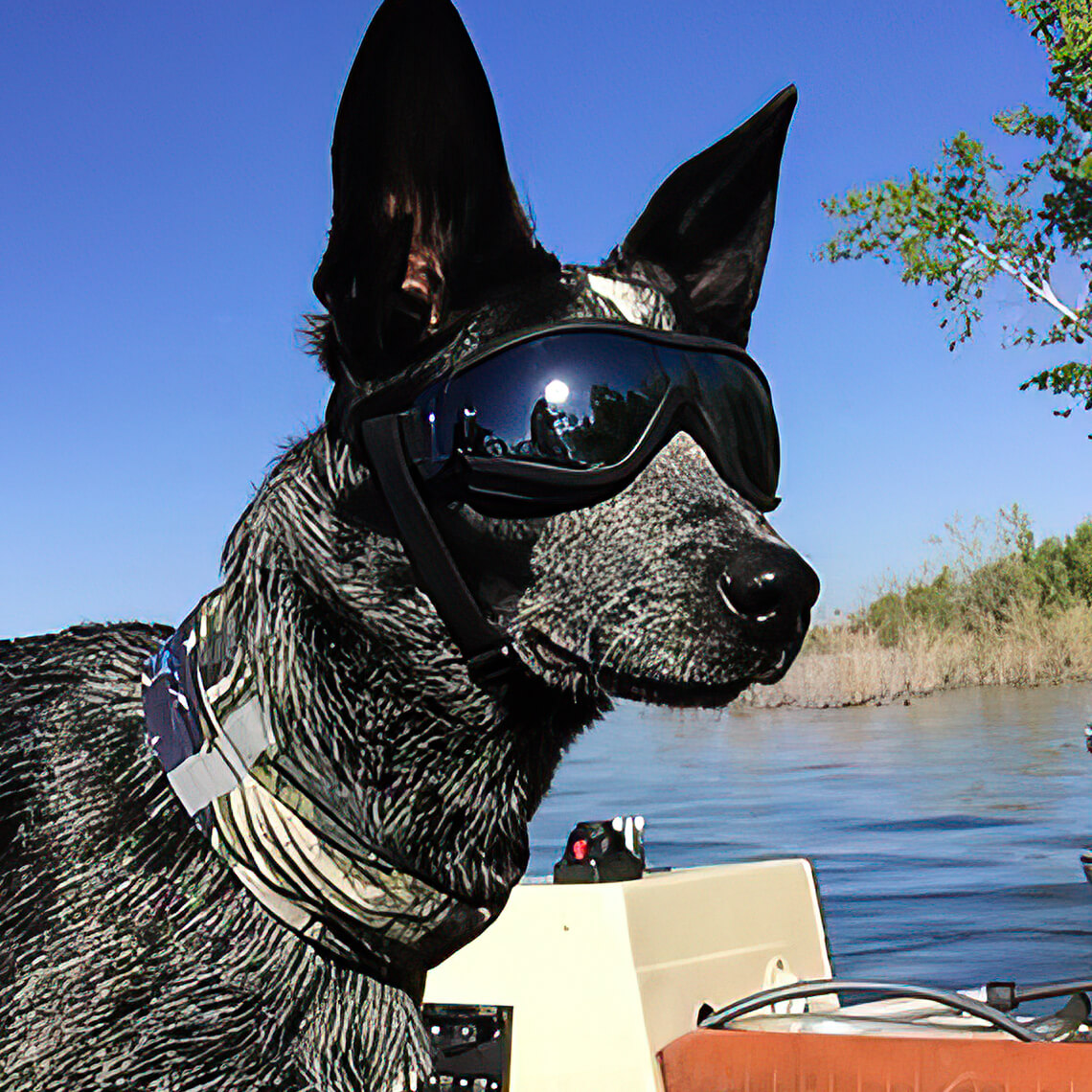 Occhiali per accessori per grandi cani alla moda